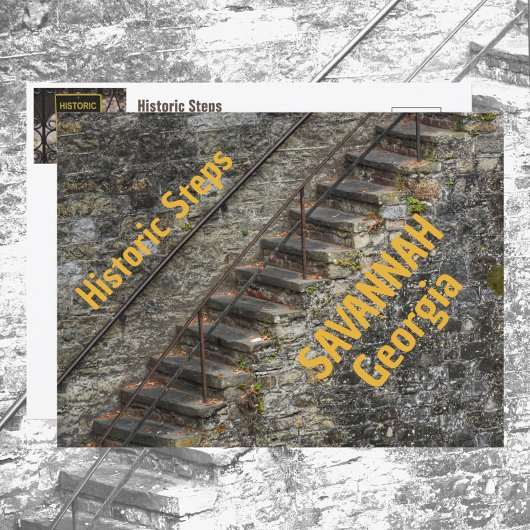 Carte Postale Étapes historiques de Savannah Géorgie Photographi