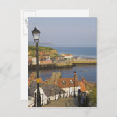 Carte Postale Etapes menant au port, Whitby, Nord (Devant / Derrière)