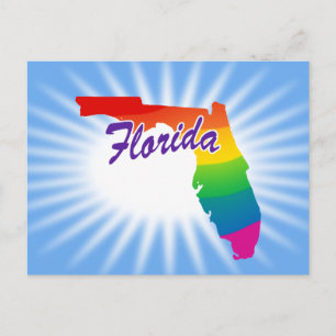 Carte Postale État Arc-En-Ciel De Floride