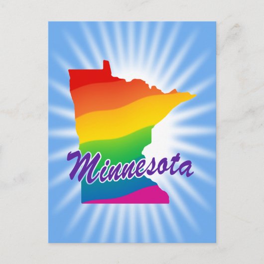 Carte Postale État Arc-En-Ciel Du Minnesota (Devant)