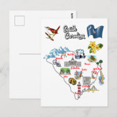 Carte Postale Etat de Caroline du Sud aux Etats-Unis, grandes vi (Devant / Derrière)