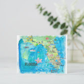 Carte Postale État de Floride aux États-Unis Impression d'art fi (Debout devant)