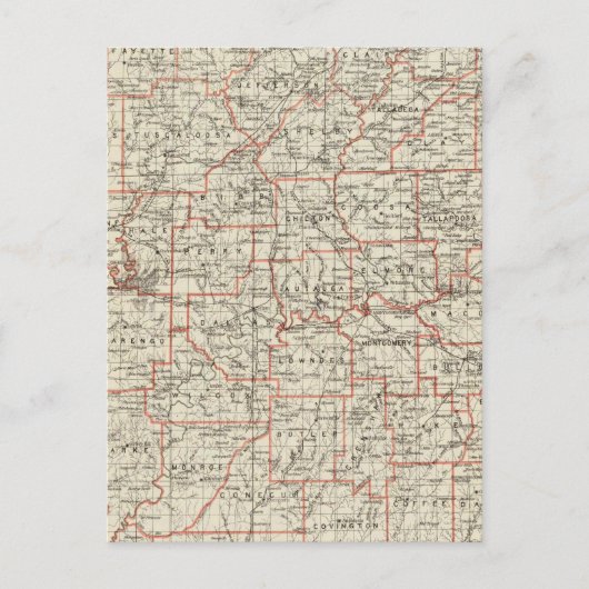Carte Postale État de l'Alabama (Devant)