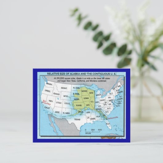 Carte Postale État de l'Alaska (Debout devant)