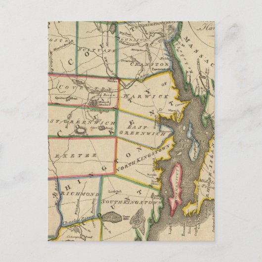 Carte Postale État de l'île Rhode 3 (Devant)