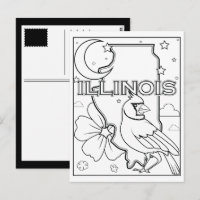 état de l'illinois forme florale collage d'oiseaux