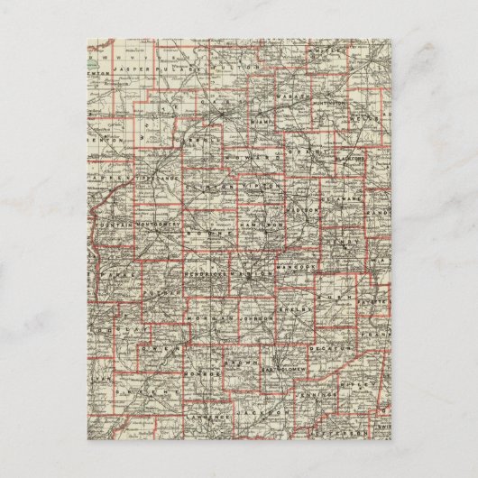 Carte Postale État de l'Indiana (Devant)