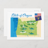 Carte Postale État de l'Oregon (Devant / Derrière)