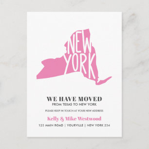Carte Postale ÉTAT DE NEW YORK Nous avons déménagé Nouvelle adre