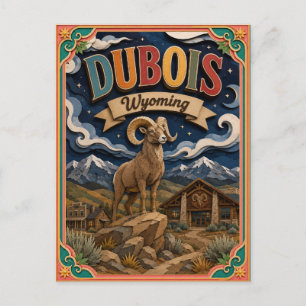 Carte Postale État de PopCut Dubois Wyoming Art en Papier