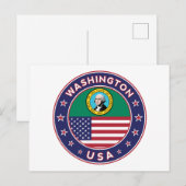 Carte Postale État de Washington (Devant / Derrière)