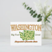 Carte Postale État de Washington - Bigfoot vit ! (Debout devant)