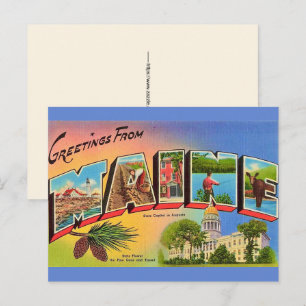 Carte Postale État du Maine