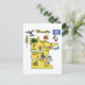 Carte Postale Etat du Minnesota, USA, grandes villes (Debout devant)