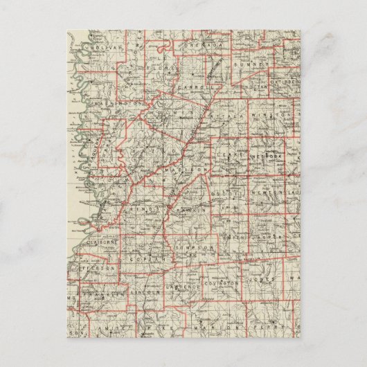 Carte Postale État du Mississippi (Devant)