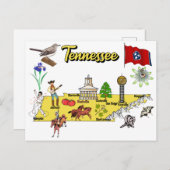 Carte Postale Etat du Tennessee, USA (Devant / Derrière)