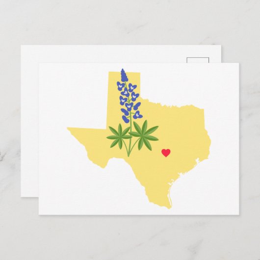 Carte Postale État du Texas (Devant / Derrière)