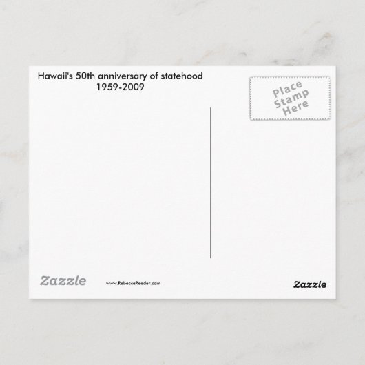 Carte Postale État hawaïen (Dos)