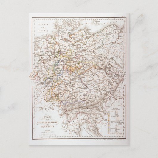Carte Postale États de la Confédération allemande (Devant)