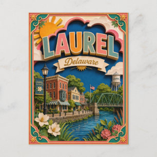 Carte Postale États de PopCut Laurier Delaware Art en papier