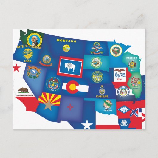 Carte Postale États des États-Unis (Devant)