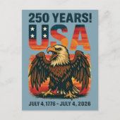 Carte Postale États-Unis 250 Ans – Aigle chauve patriotique 4 ju (Devant)