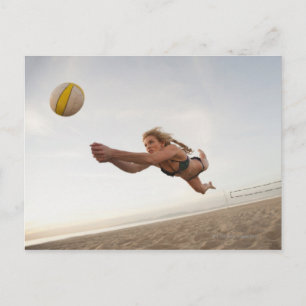 Carte Postale États-Unis, Californie, Los Angeles, femme jouant