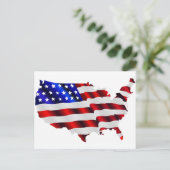 Carte Postale États-Unis d'Amérique et drapeau (Debout devant)