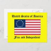Carte Postale États-Unis d'Amérique libres et indépendants (Devant / Derrière)