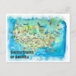 Carte Postale États-Unis d'Amérique United States Art Travel