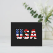 Carte Postale États-Unis Drapeau américain Drapeau US National P (Debout devant)