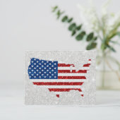 Carte Postale États-Unis Drapeau Stars & Stripes Juillet 4 Parti (Debout devant)