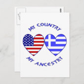 Carte Postale Etats-Unis / Grèce Pays Ancêtre (Devant / Derrière)