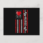 Carte Postale Etats-Unis Héros Drapeau américain Vie Infirmière (Devant)