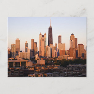 Carte Postale États-Unis, Illinois, Chicago, City skyline au cou