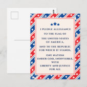 Carte Postale États-Unis Le Drapeau De L'Allégeance Rouge Bleu A (Devant / Derrière)