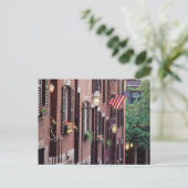 Carte Postale États-Unis, Massachusetts, Boston, Maisons le long (Debout devant)
