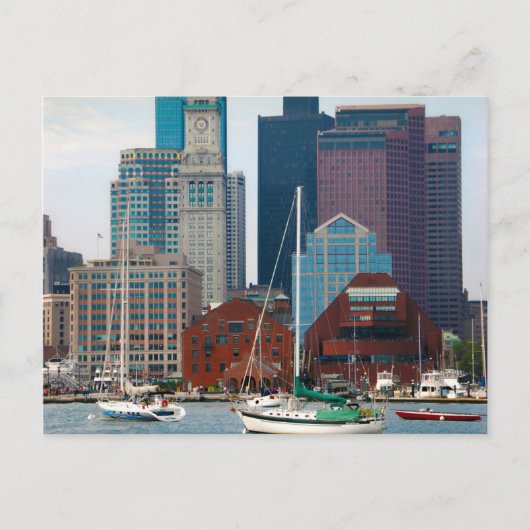Carte Postale États-Unis, Massachusetts. Skyline du front de mer (Devant)