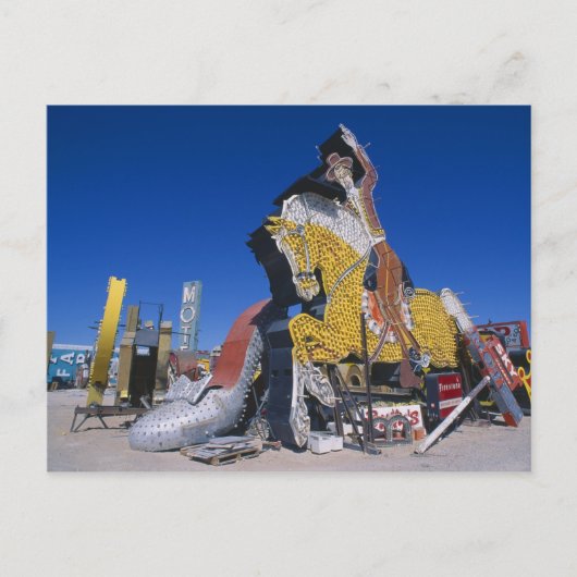 Carte Postale États-Unis, Nevada, Las Vegas, enseignes dans une (Devant)