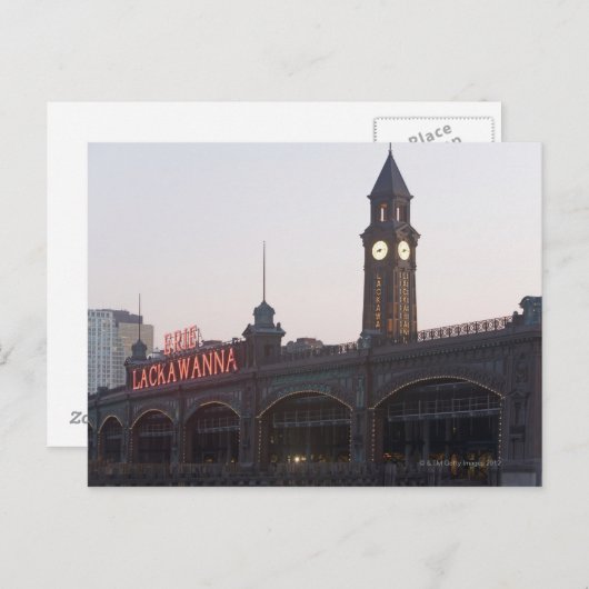 Carte Postale États-Unis, New Jersey, Hoboken, ancienne gare (Devant / Derrière)