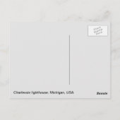 Carte Postale États-Unis, phare de Charlevoix, Michigan (Dos)