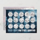 Carte Postale États-Unis (pièces) 2002 - 2004 (Devant / Derrière)