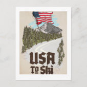 Carte Postale États-Unis pour skier (Devant)