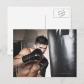 Carte Postale États-Unis, Seattle, Portrait de boxe jeune homme  (Devant / Derrière)