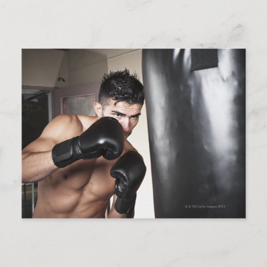 Carte Postale États-Unis, Seattle, Portrait de boxe jeune homme  (Devant)