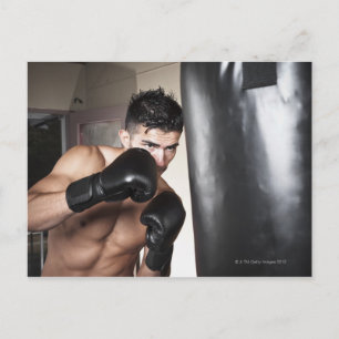 Carte Postale États-Unis, Seattle, Portrait de boxe jeune homme