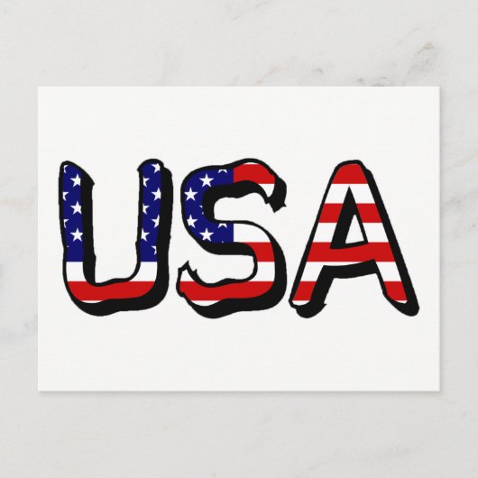 Carte Postale États-Unis superposés sur le drapeau américain pcc (Devant)