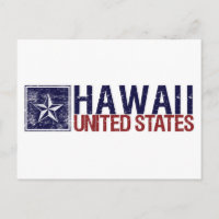 États-Unis vintages avec étoile - Hawaii