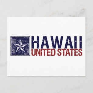 Carte Postale États-Unis vintages avec étoile - Hawaii