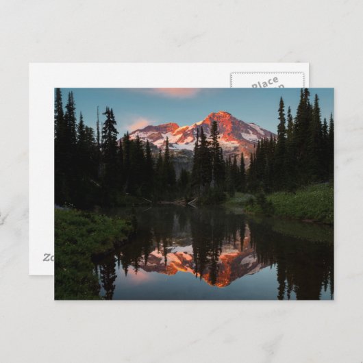 Carte Postale États-Unis, Washington. Mt. Réflected rainien (Devant / Derrière)